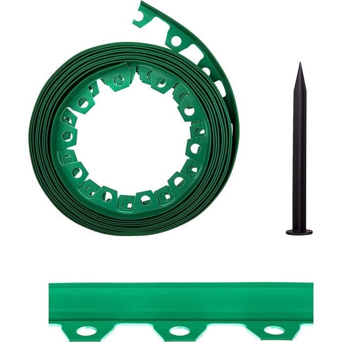 Lot De 4 Supports De Fixation Métal Robustes AMLOOPH Pour Bordures Jardin, Parterres Et Traverses - Avec Vis