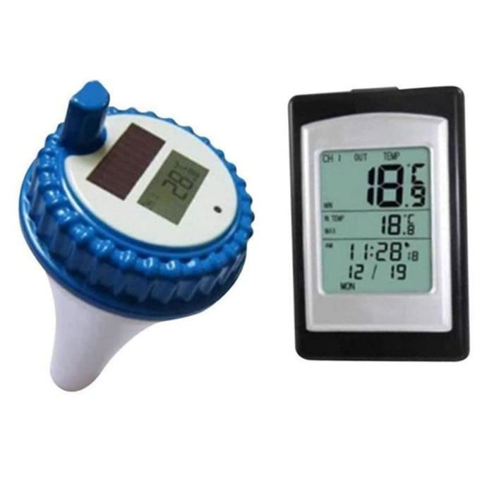 Thermomètre Piscine Solaire Connecté Flottant Avec Récepteur LCD - Mesure Précise Température Eau