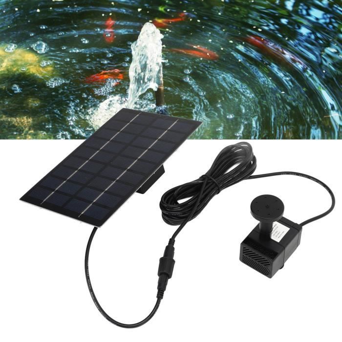 Pompe Solaire Pour Fontaine 25W - Débit 1100 L/h, Hauteur Levage 5 M, Moteur Sans Balais 12V, Tuyau 2 M, Câble 10 M