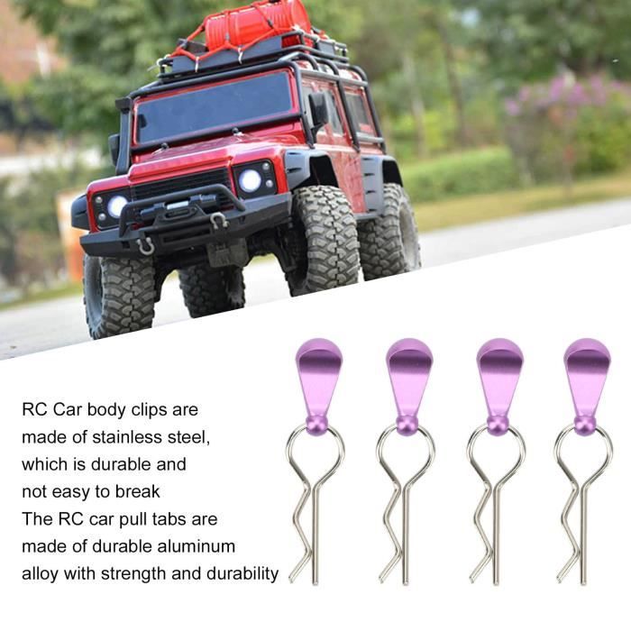 NEUF Clip de carrosserie RC 4 pièces RC corps Clips R broches en acier inoxydable R Clips avec NEUF Clip de carrosserie RC 4 pièces RC corps Clips R broches en acier inoxydable R Clips avec