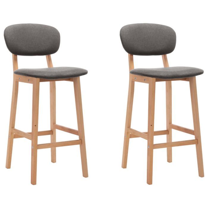 vidaXL Lot de 2 Tabourets de Bar Chaise de Pub Siège de Bistrot Meuble de Salle à Manger Cuisine Salon Maison Intérieur 289367