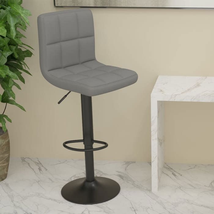 vidaXL Tabouret de Bar Siège de Pub Chaise Pivotante de Bar Tabouret de Comptoir Siège de Bistrot Maison Intérieur Gris 334272