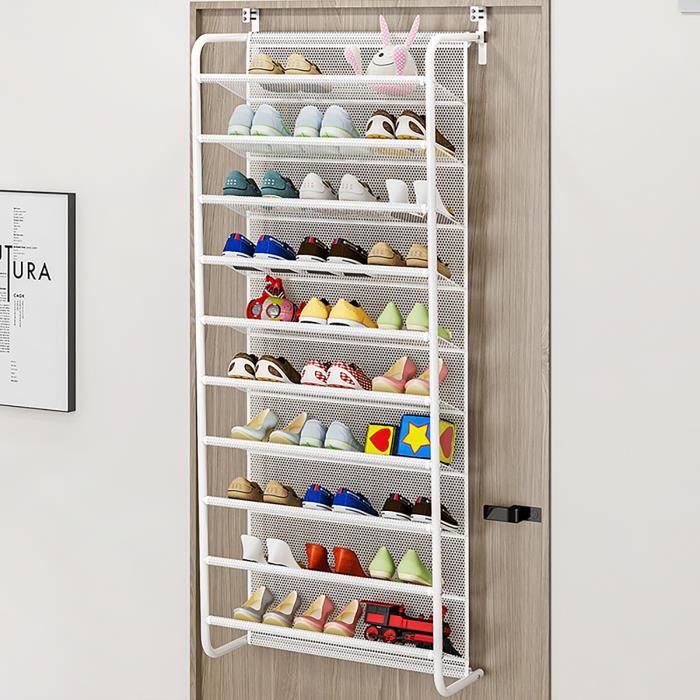MISSLO Lot 2 Organisateurs Porte - 4 Et 6 Poches Maille - Pour Chaussures, Chapeaux, Accessoires - Beige