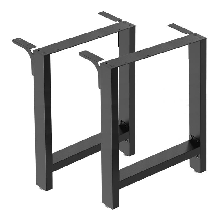 Wiltec Pieds de table en Profil carré - 600 x 240 x 720 mm - couleur Noire - en Acier - avec Revêtement par poudre - Piètement Suppo Wiltec Pieds de table en Profil carré - 600 x 240 x 720 mm - couleur Noire - en Acier - avec Revêtement par poudre - Piètement Suppo
