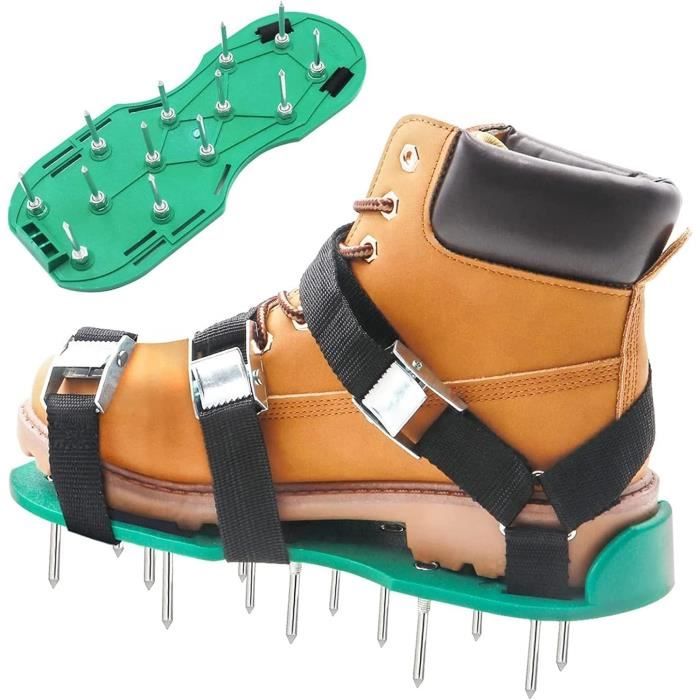 Chaussures Aérateurs De Pelouse - Semelles à Pointes Métalliques 5,1cm - À Attacher Sur Tes Chaussures - Pour Gazon, Jardin