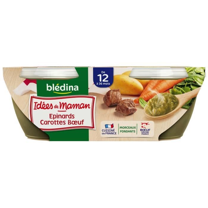 Bledina Les Idees De Maman Epinards Carottes Bœuf 2x0 G Des 12 Mois Achat Vente Plats Cuisines Bledina Les Idees De Maman Epinards Carottes Bœuf 2x0 G