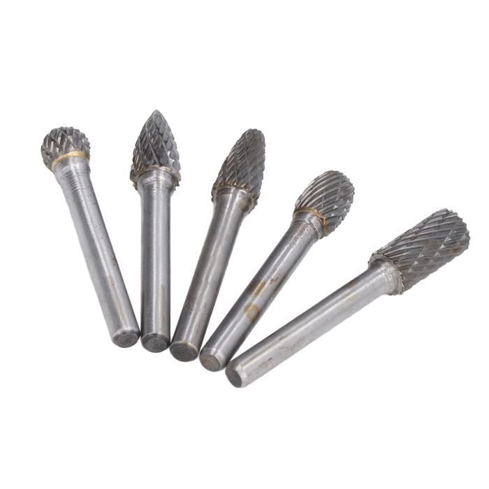 Lot De 5 Fraises Diamantées Pour Gravure - Tige 3 Mm, Grain 160, Pour Sculpture Sur Jade, Pierre, Verre