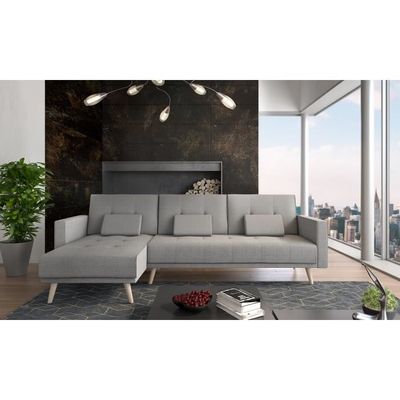 Canapé Dangle Réversible Verona 267cm Convertible En Lit Gris