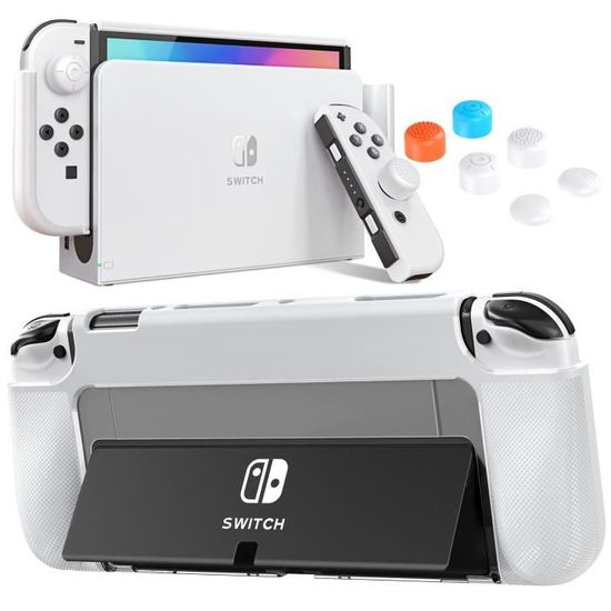 Coque pour Nintendo Switch OLED 2021 Grip TPU Housse Protection Accessoires  Compatible avec Nintendo Switch OLED et Contrôleur Joy-C - Cdiscount  Informatique