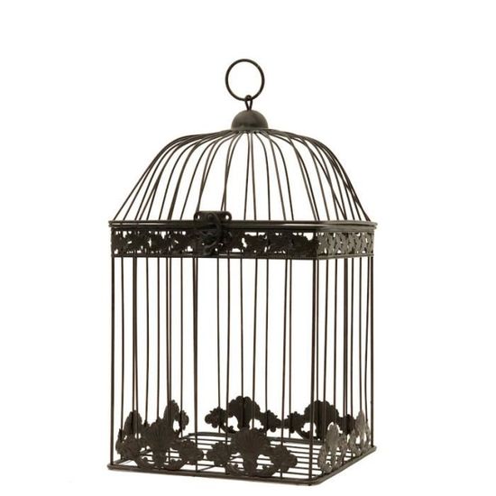 Style Ancienne Cage A Oiseaux Decorative Carre Marron 43 Cm X 23