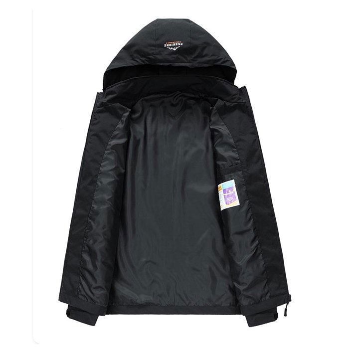 Veste De Pluie Homme Imperméable Légère Respirante Avec Capuche - Coupe-Vent Pliable Printemps Automne XXL