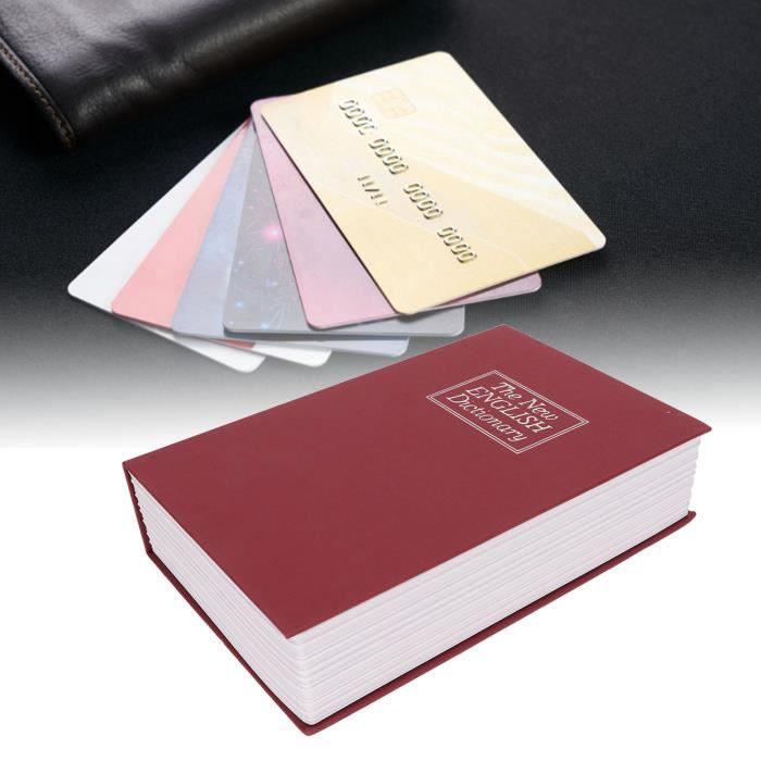 Coffre-fort Livre – Cache Secrète En Bois – Imitation Cuir – 8,5 Pouces