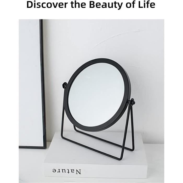 Miroir de Maquillage, Portable Table Miroir Pliable Super HD Multi