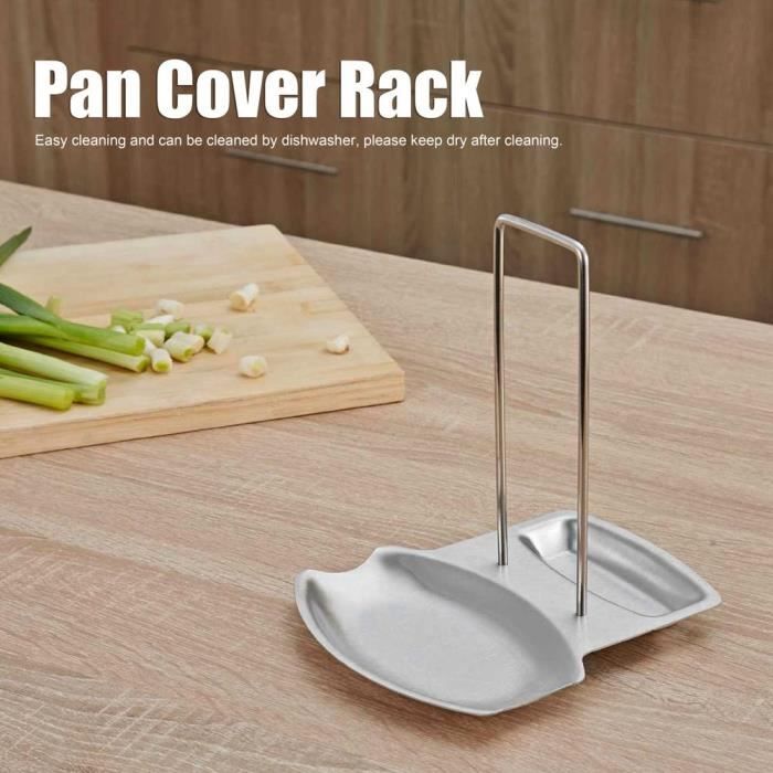 Support De Couvercle De Casserole Vertical En Métal - Porte-Cuillère Multifonction Pour Comptoir Cuisine, Organisateur Ustensiles