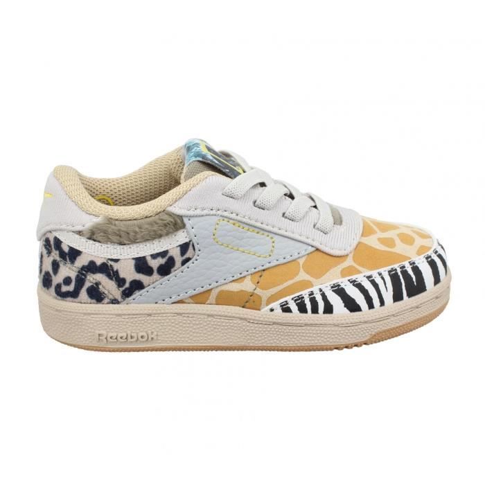 Baskets Enfants REEBOK Club C Multi Beige Textile Lacets