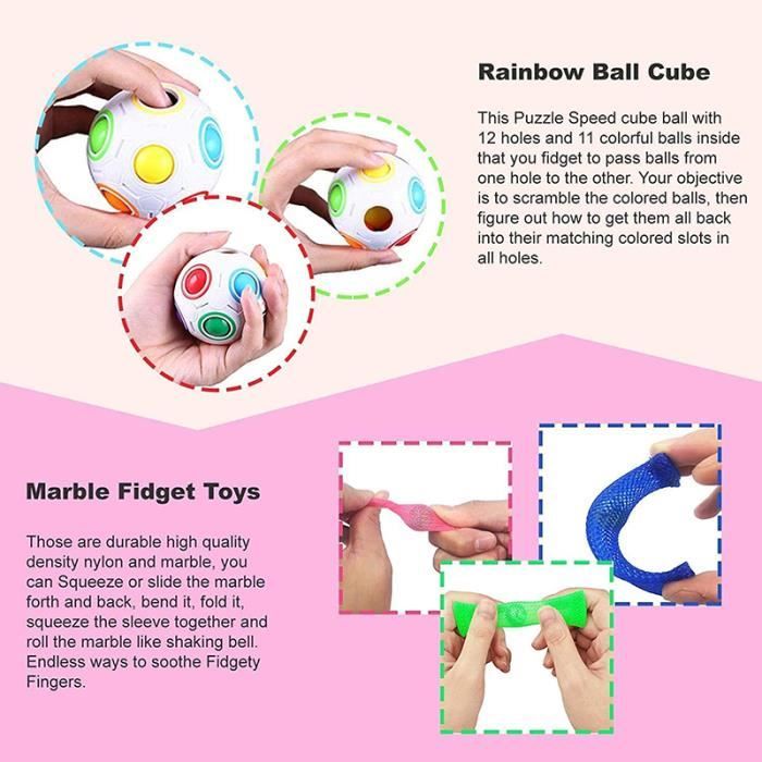 Fidget Cube Contre Stress - Balle Anti-Stress - Jouets Pour Garçons - Jouets  Pour