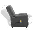 1649FRDECO- Fauteuil électrique de massage,sofa Vintage Fauteuil relax Fauteuil TVinclinable électrique Gris clair Tissu-2