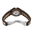 Montre automatique homme mecanique bois - lumineux étanche bracelet noir 2021 top qualité marque de luxe-2