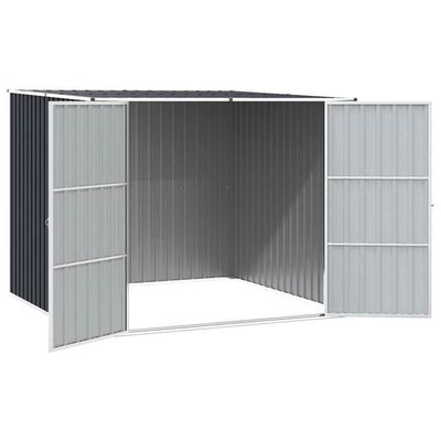 Garage Robot Tondeuse Toit Monopente Métal 89x90x54cm - Abri Résistant Intempéries Avec Piquets