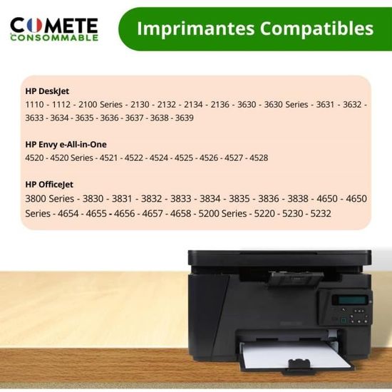 Cartouches d'encre compatibles HP302 HP 302 XL pour HP DeskJet 2130 2132  2134