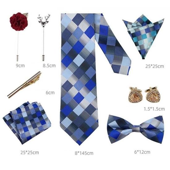 Nœud Papillon Homme Pré-Noué Laine Mélangée à Carreaux - Style Élégant Et Classique Pour Mariage, Soirée, Tenue Formelle