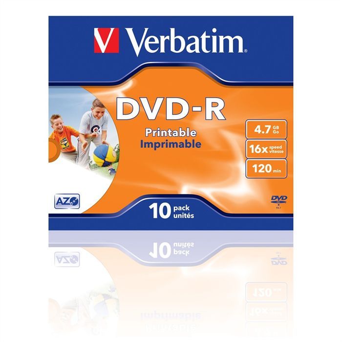 DVD R Imprimable 16X Verbatim Pack De 10 Boitier Crystal 4 7 Go dvd-r-imprimable-16x-verbatim-pack-de-10-boitier-crystal-4-7-go