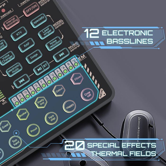 Console De Mixage Audio DJ Portable Mini Avec Bluetooth - Carte Son - Neuf - Pour Karaoké/streaming