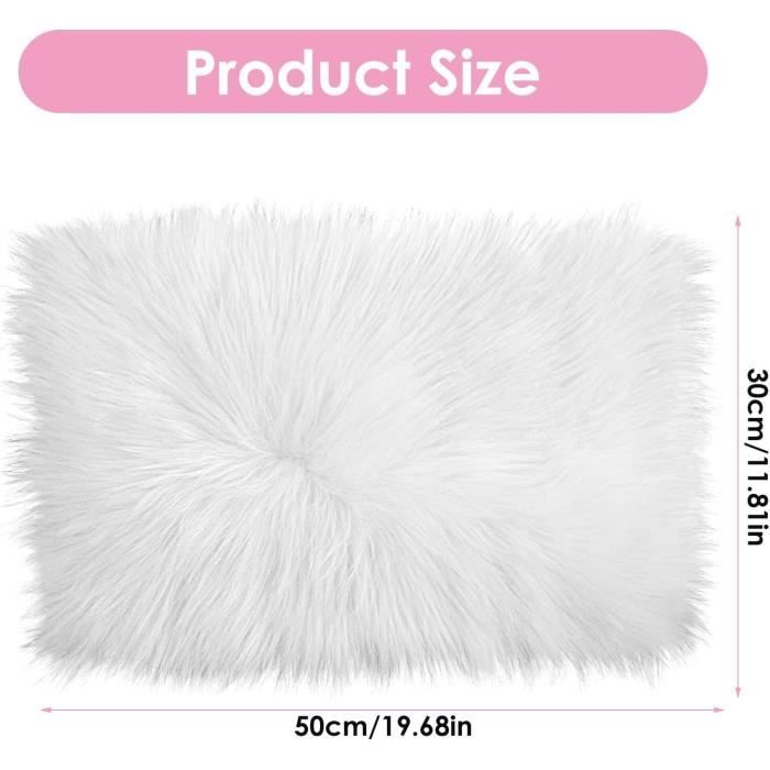 Tapis Salon Séjour Doux Fourrure de Mouton Synthétique Tapis