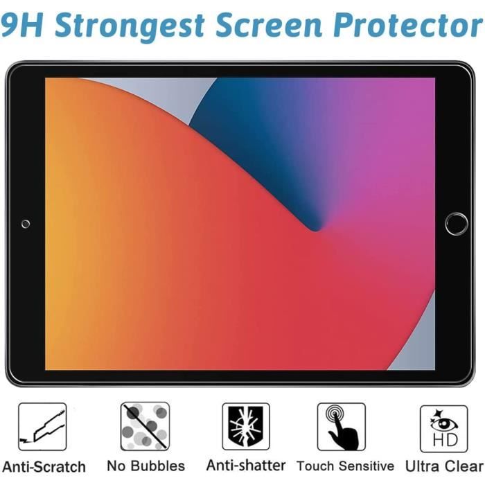 Protection Écran Compatible avec iPad 10,2 (Modèle 2021-2020-2019,9ème-8ème-7ème  génération),pour iPad 9-8 - 7 Film en Verre[~25] - Cdiscount Informatique