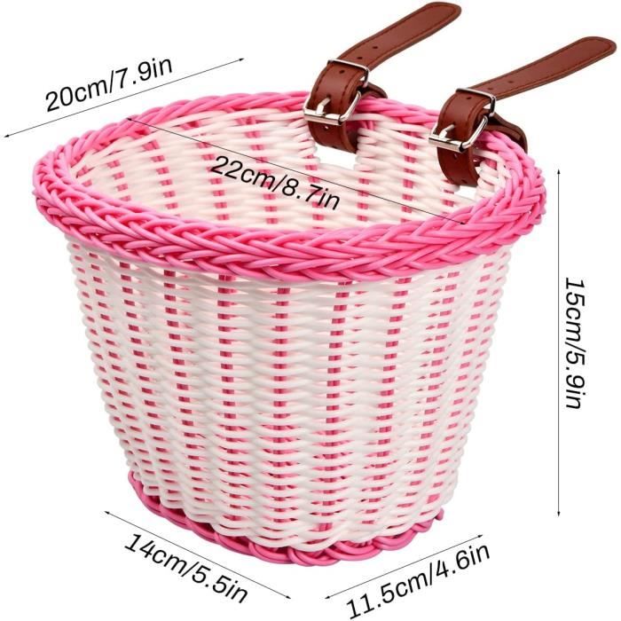 Panier top velo rose