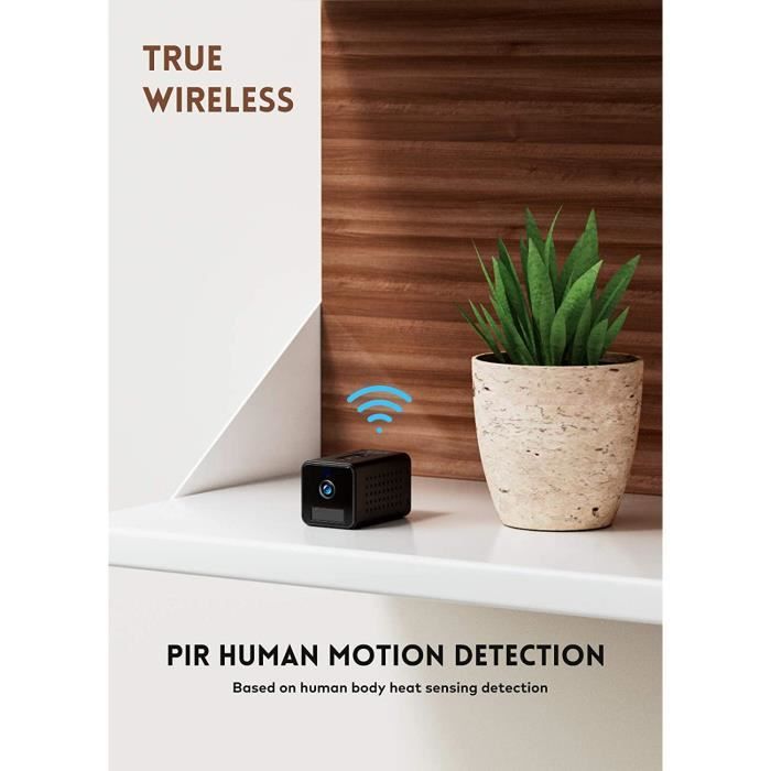 LXMIMI Camera Espion WiFi, 1080P HD Horloge Camera Cachée, Vision Nocturne & Détection de Mouvement Spy Cam