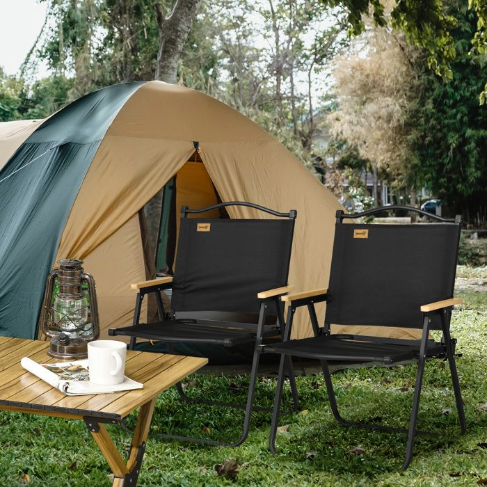 Chaise de camping, chaise de jardin pliable avec poche latérale, pieds Chaise de camping, chaise de jardin pliable avec poche latérale, pieds