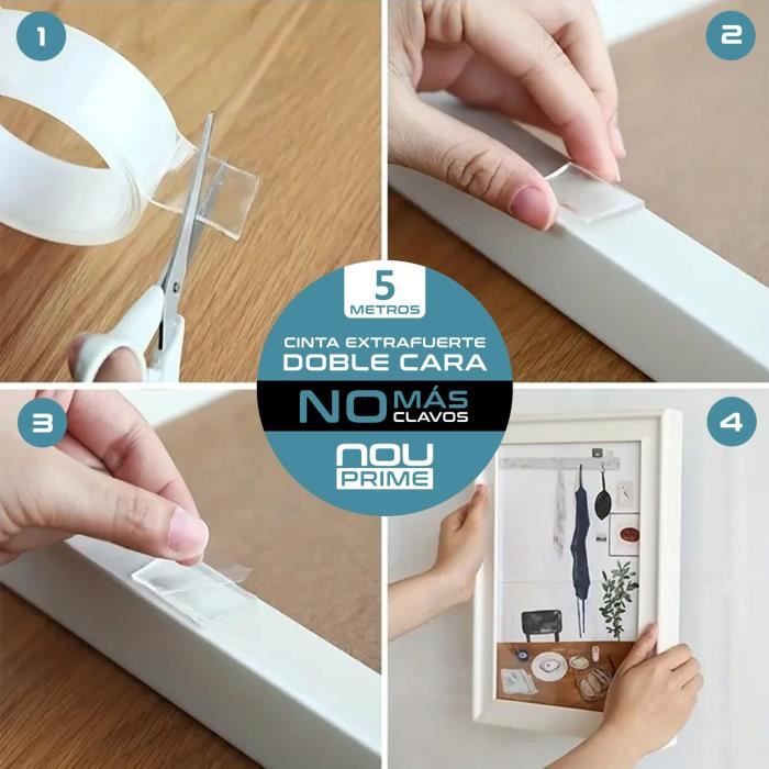 Adhesif Double Face, Transparent 3M 9080 Ruban Adhésif Double Face Puissant Longueur 50 M, Largeur 10 Mm, Épaisseur 0,15 Mm Pour Le Travail Manuel