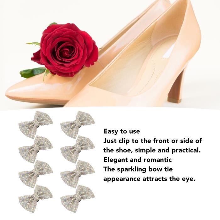 GORGECRAFT 2 Magnifiques Pinces à Chaussures De Mariage En Strass Cristal Amovibles – Élégance Brillante Pour Talons, Ballerines Et Sandales