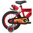 Vélo enfant 14'' CARS - FLASH MCQUEEN / Disney équipé de 2 freins, bidon-porte bidon, pneus gonflables, plaque avant,-3