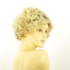 Perruque Femme Mi-longue Blond Clair Doré TRYCIA, Synthétique Bouclée, Bonnet Moyen