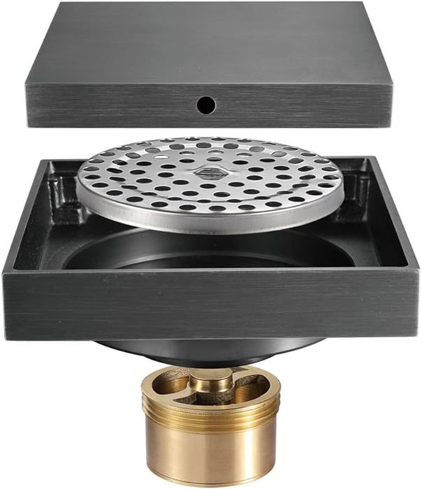 Drain de douche linéaire avec couvercle amovible, siphon de sol en laiton antique, anti-odeur et anti-colmatage, piège à cheveux polyvalent avec filtre à cheveux pour salle de bain et cuisine, 30 à Drain de douche linéaire avec couvercle amovible, siphon de sol en laiton antique, anti-odeur et anti-colmatage, piège à cheveux polyvalent avec filtre à cheveux pour salle de bain et cuisine, 30 à