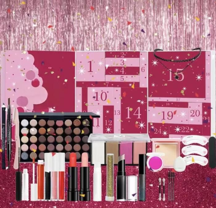 Calendrier De L'Avent Beauté 2024 – 24 Surprises Maquillage, Rouge à Lèvres, Fard, Et Plus, Pour Un Noël Glamour !