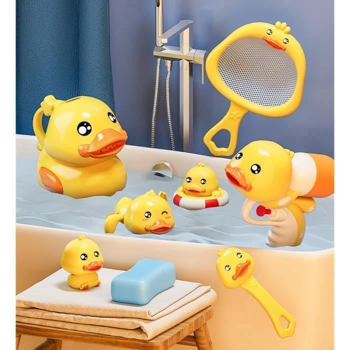 CANMALCHI Jouet De Bain Interactif Bébé 1-4 Ans – Ours Cracheur D’Eau + Abeille Tournante, Jeux Éducatifs Éveil Motricité, Cadeau Garçon Fille 1 2 3 Ans