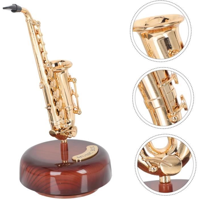Boîte À Musique Saxophone Cadeaux Pour Tout-Petits Boutique Décor Décor De  Bureau Instrument De Musique Sculpture Statue Sim[u4815]