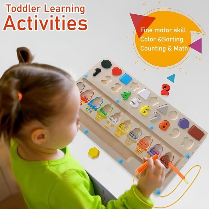 Cube d'Activité Bébé Jouet Enfant 2 3 4 Ans Centre d'Activités ave Labyrinthe Jeux Cadeau Noel
