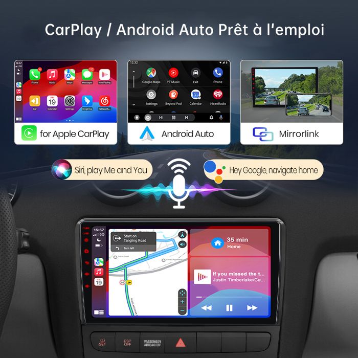 AWESAFE Autoradio 12 Pour Seat Ibiza 6j 2009-2013(2Go+32Go) 9 Pouces