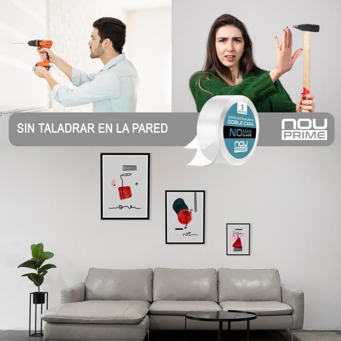 Ruban Adhésif Double-face - 3M - 20 M X 50 Mm - Pour Surfaces Lisses - Extra Fort - Bricolage