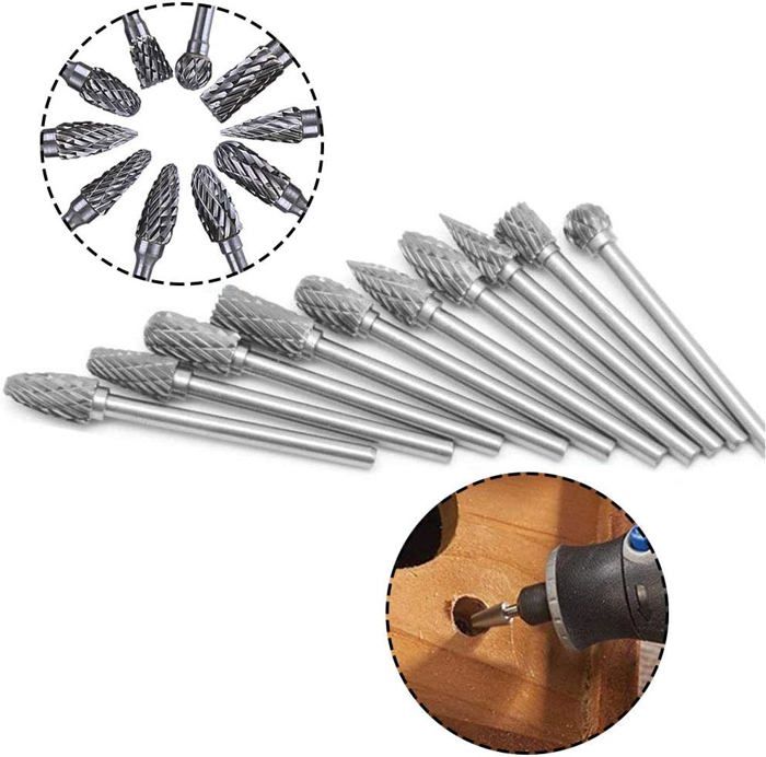 Microdrill Lot de 50 forets en carbure de tungstène avec étui de protection 0,5 mm – 0,9 mm