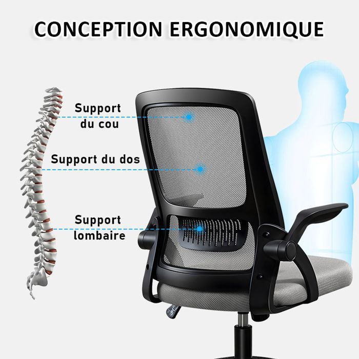 Chaise De Bureau Avec Mécanisme Inclinaison/pivot - Noire, Moderne, Neuve En Boîte