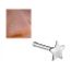 Piercing NEZ Droit couleur noir forme bille en acier 316 L