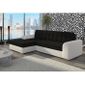 Canape D Angle Convertible Noir Et Blanc Breno 5 A Gauche L 270 X