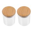 1pc Cuisine transparente Plan de stockage Verre Multipurpose Scelling Jar (220 petit meuble de rangement petit meuble complement-0