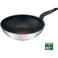 TEFAL E3091904 PRIMARY poêle wok inox avec revêtement anti-adhésif 28 cm compatible induction-0