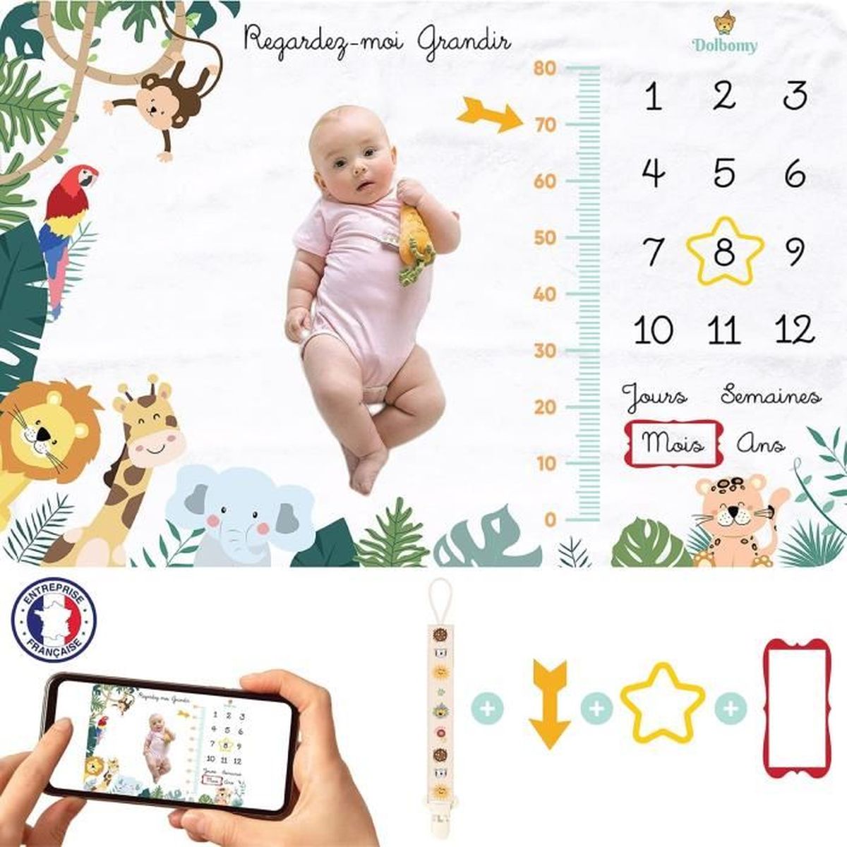 Pour Fille Ou Garcon Inclus Toise Pour Suivre La Croissance De Bebe Gardez En Photo Les Premiers Mois De Votre Enfant Cdiscount Puericulture Eveil Bebe